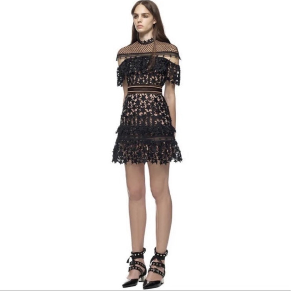 New self portrait stars navy dress size 6 US